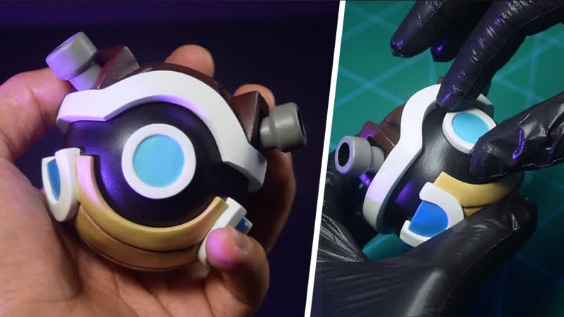 I made BLASTOISE CUSTOM POKEBALL SCULPTURE Clay