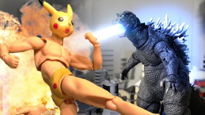 Pexachu VS Godzilla ( Pokémon, Godzilla stop