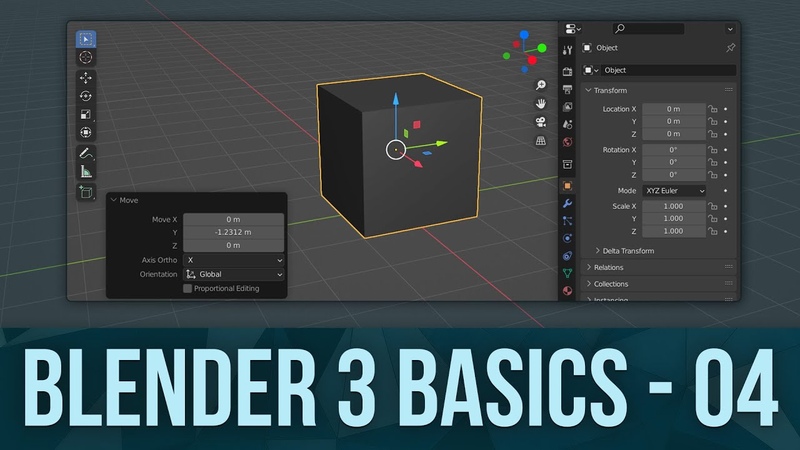 BLENDER BASICS 4: Transforming Objects and Adjusting