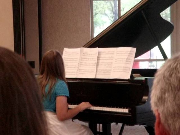 Tornado sirens go off during piano