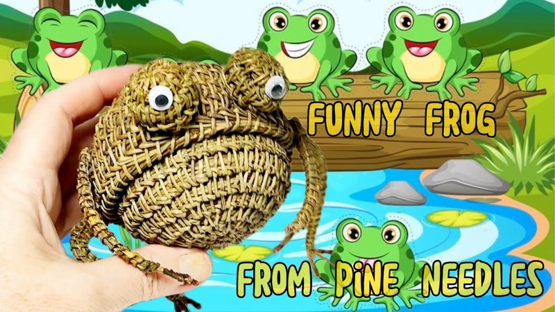 DIY Miracles from needles, Part 3 Weaving Funny Frog in Real Time, Material: pine