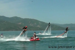 Fly the Jetovator water propelled bike