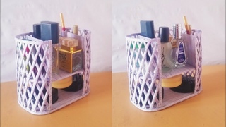 DIY multi storage basket weaving with newspapers||Multi purpose basket||