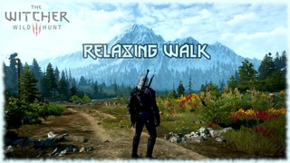 Relaxing Walk Across The Witcher 3 - Ambient Music and Sounds in 4k