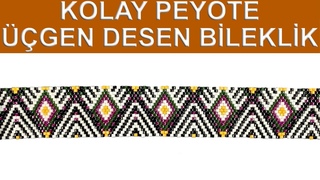 Kolay peyote teknii ile gen desen bileklik nasl yaplr (Easy peyote triangle pattern bracelet)