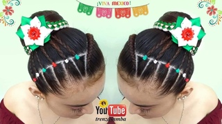 HERMOSO  PEINADOS PARA NIAS| PEINADOS  MEXICANO O FIESTAS PATRIAS | TRENZAS NMBA