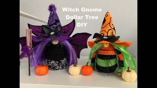 DIY Witch Gnome // Dollar Tree DIY Gnome // Halloween Gift