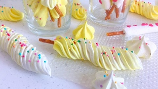 Безе на Съедобной Палочке. Французская Меренга Рецепт // Meringue Pops on a Crispy Straw