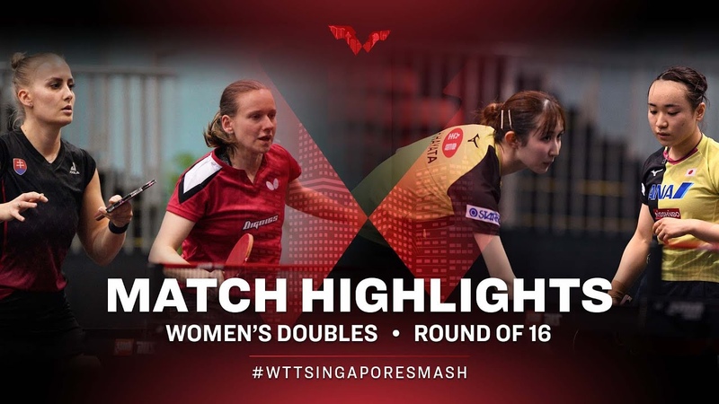 Hana Matelova, Barbora Balazova vs Hina Hayata, Mima Ito, WD, Singapore Smash 2022 (