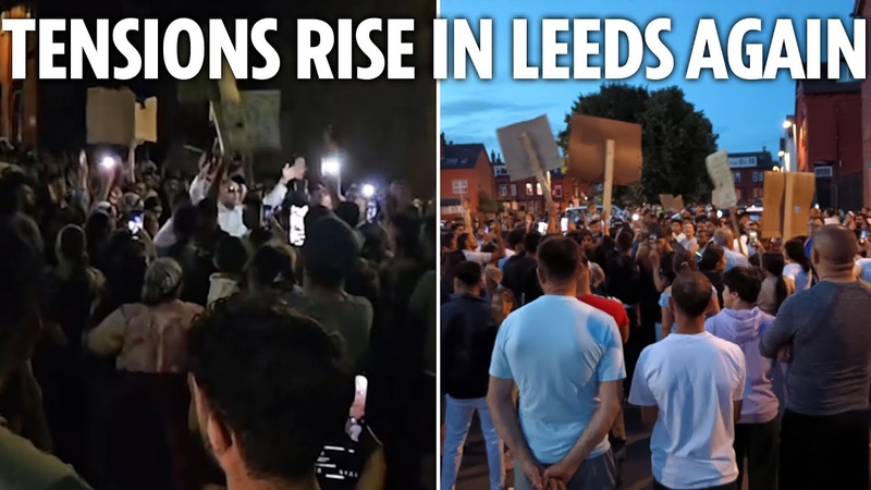 Hundreds descend on riot scarred streets of Leeds AGAIN as parents told to keep kids
