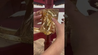 Bold and Glam Table Makeover ASMR #furnitureart #furnituremakeover #kachafurniture #chalkpaint