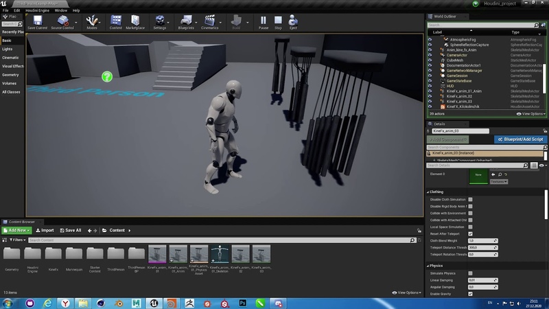 Kine FX anim Unreal