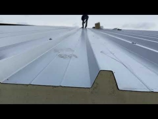 Монтаж крышных сэндвич панелей. Склад 1000 м.кв.
