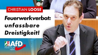 Feuerwerkverbot: unfassbare Dreistigkeit!  Christian Loose (AfD)