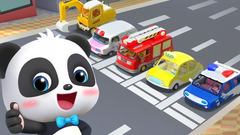 Five Little Cars Patrol Team, Street Vehicles Song, Nursery Rhymes Kids Songs, Baby