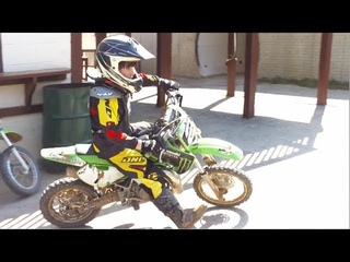 Kawasaki KX 65 Racer Heading To Starting Gate