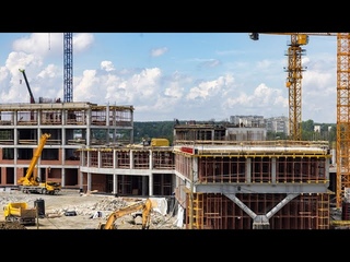 Ход строительства учебных корпусов кампуса УрФУ, июнь 2024г