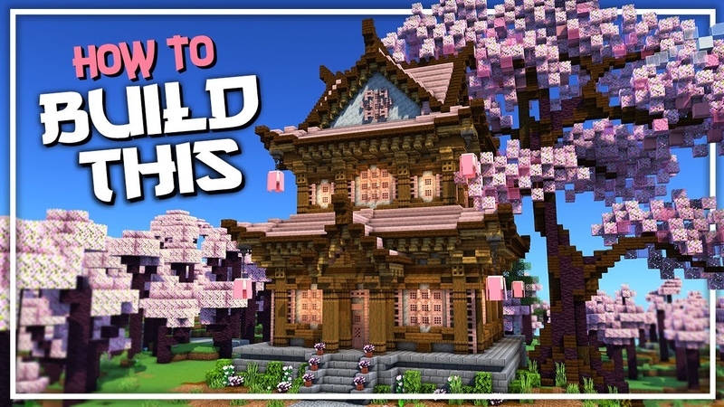 How to Build a Cherry Blossom Temple, Minecraft 1. 20
