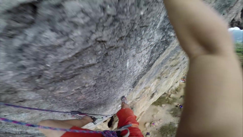 Go Pro Rock Climbing Chinas White Mountain With