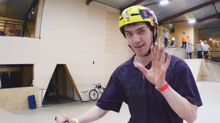 трюки на самокате -Кирилл AKA Шеф в скейтпарке #ksspark 20190222