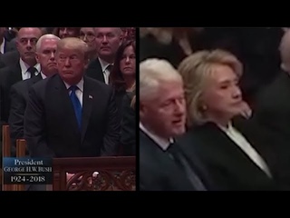 Quand Donald Trump et Hillary Clinton se croisent, c’est glacial