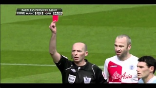 JOEY BARTON manchester city vs qpr barton red card.