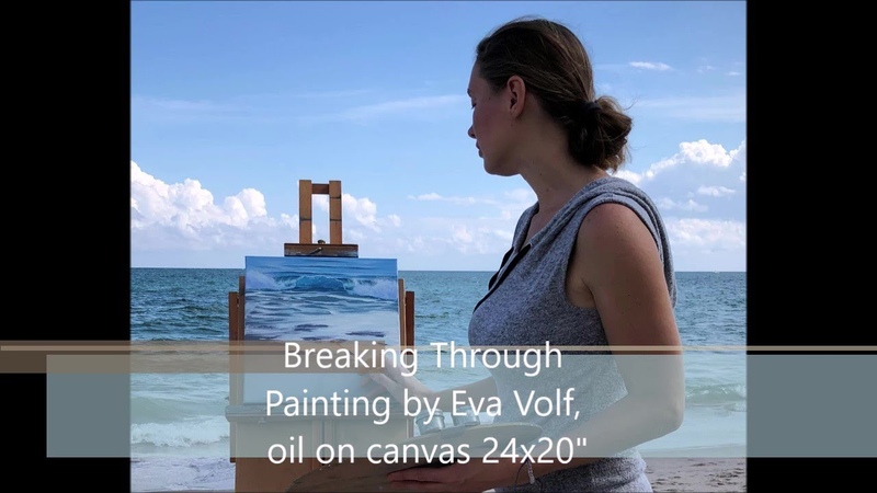 Painting Ocean Waves in Oil Breaking