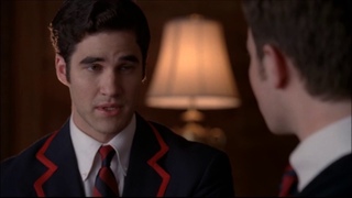Glee - Kurt and Blaine’s first kiss 2x16