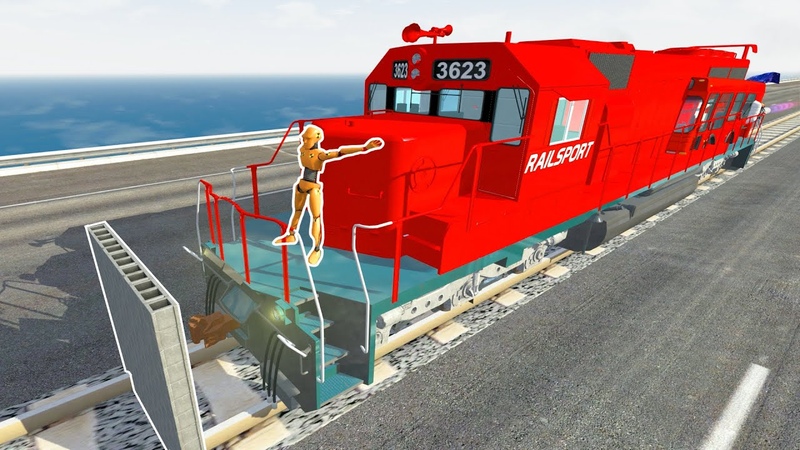 Dummy Train Crash Test Beam NG
