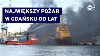 Poar hali magazynowej w Gdasku. Na miejscu pracuj straacy