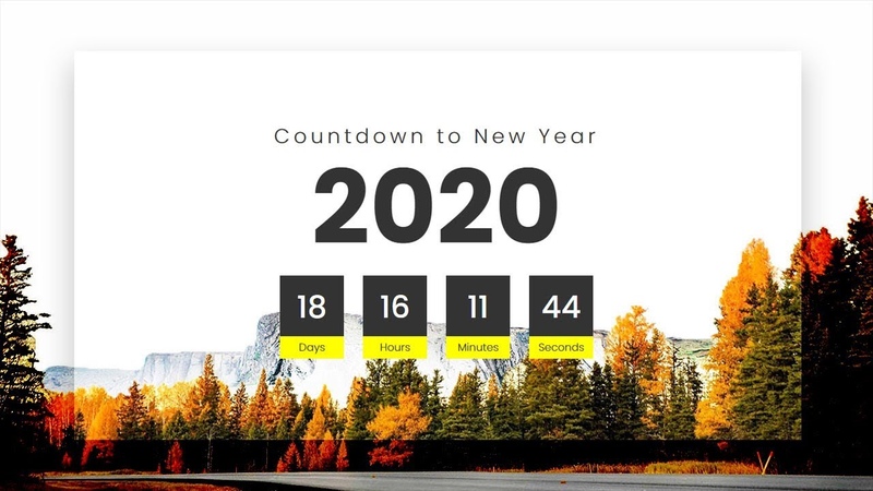 Countdown to New Year 2020, Coming Soon Page Using Html CSS