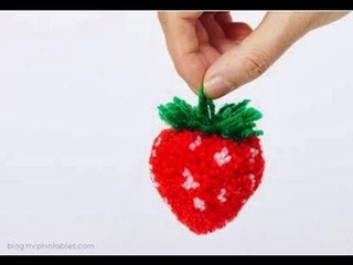 Помпон-клубника / Strawberry pompom