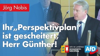 Jörg Nobis (AfD): „Ihr Perspektivplan ist gescheitert, Herr Günther!“