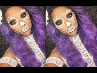White Henna Skull Makeup Tutorial !!!