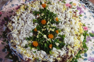 Безумно вкусный печеночный салат “Праздничный “-Liver salad “Holiday “