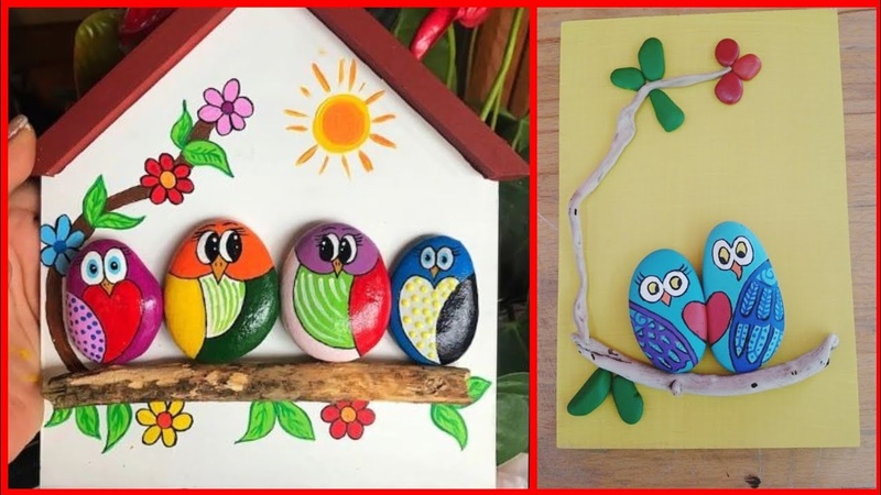 Very beautiful stone arte, Pebble craft