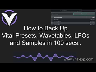 How to Back Up Your Custom Vital Presets Wavetables LFOs and Samples