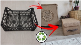 Plastik Meyve Sebze Kasasından ve Jüt Kumaştan  Geri Dönüşüm Fikirleri Recycle
