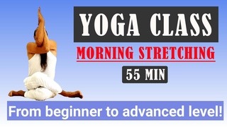Morning Yoga stretching in the nature on the bank of divine mother Ganga Lakshman Jhula | 55 Minutes