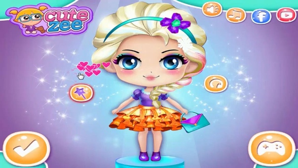 Frozen Games Chibi Elsa Modern Makeover Baby Elsa Anna go to