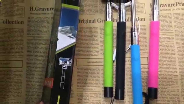 New Monopod Cable Take Pole Selfie Stick for Mobile Phones Z07 5