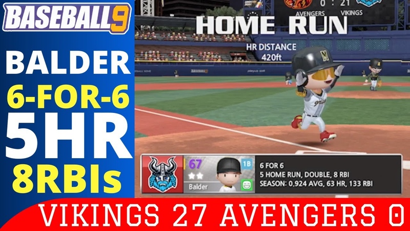 8 HOMERUNS, 12 STRIKE OUT NO HITTERS BASEBALL 9 PRO