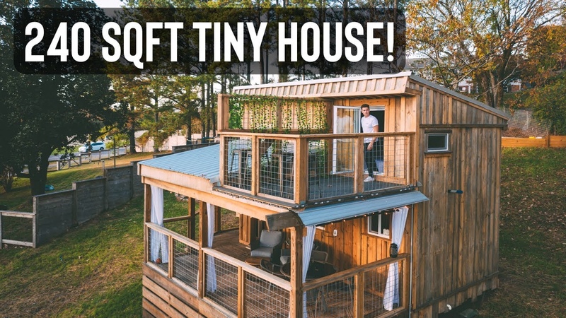 Tiny House w, secret Roof Top Deck , Touring The Little River Tiny
