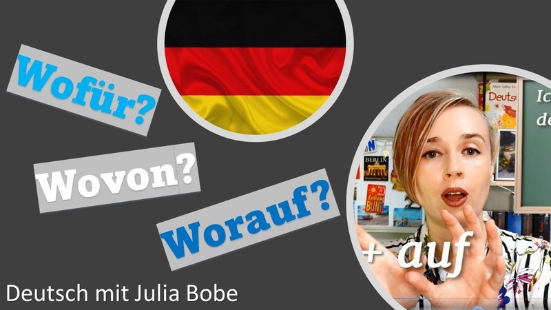 Wofür, womit, wovon Местоименные наречия, Deutsch mit Julia