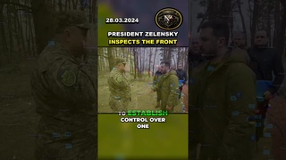 President Zelensky Inspects Defense Belt: #shorts #ukraine #zelensky