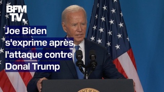 Le discours de Joe Biden aprs les coups de feu tirs au meeting de Donald Trump