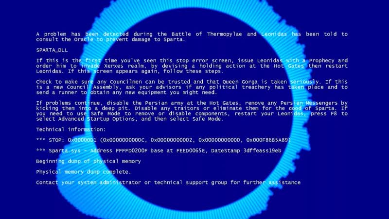 Blue Screen Of Death Error