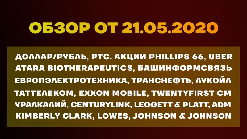 Обзор РТС, Доллар, Рубль. Акции Убер, Phillips 66, Уралкалий, ADM,