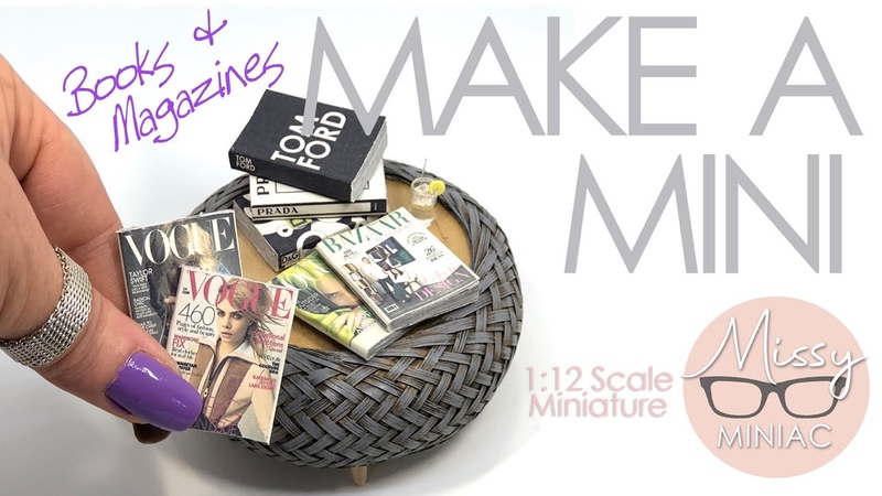 TINY BOOKS FASHION MAGS TUTORIAL A super easy tutorial with printable download for