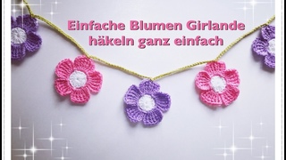 EINFACHE Girlande aus Blumen hkeln